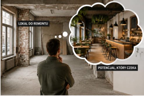 Lokal do remontu to przewaga ludzi z wizją